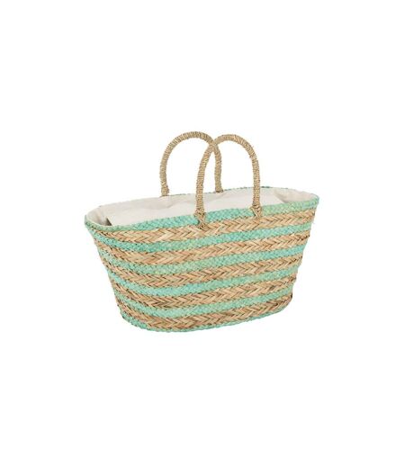 Sac de Plage Izia 47cm Naturel & Bleu