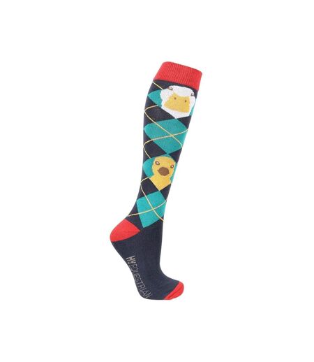 Chaussettes ay up duck adulte bleu marine / rouge / vert clair Hy