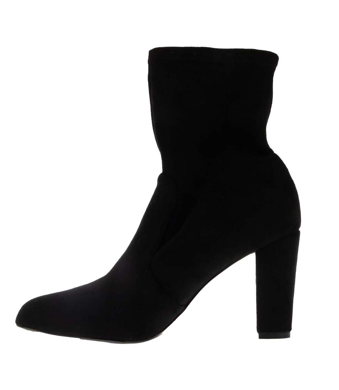 Womens/ladies oty suede heeled ankle boots black Dune London-3