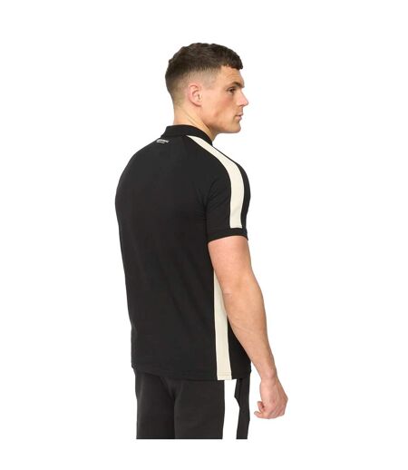 Polo Manches Raglan Cresswell Homme Noir Crosshatch