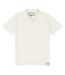 Mens Abrey Herringbone Relaxed Fit Polo Shirt White Prevu-2