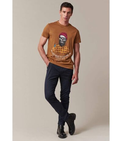 T-Shirt col rond avec tête de mort esprit bucheron TELLSON