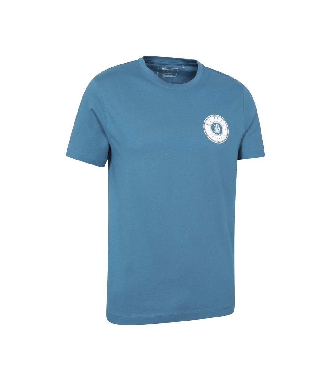 Mens St Ives Sailboat T-shirt Dark Blue Mountain Warehouse-4