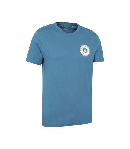 Mens St Ives Sailboat T-shirt Dark Blue Mountain Warehouse