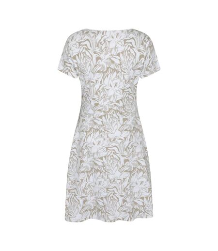 Womens Lightweight Short-sleeved Dress Beige Mountain Warehouse