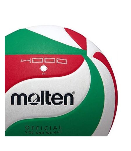Ballon De Volley-ball V5m4000 Taille 5 Blanc Vert Rouge Molten