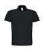 Mens id.001 cotton polo shirt black B&C