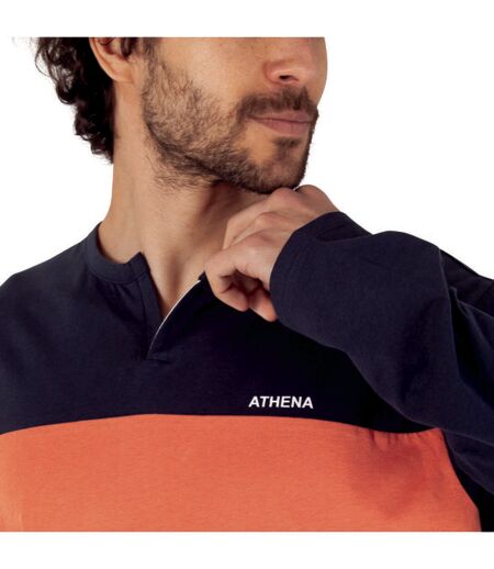Pyjama long col ouvert homme coton issu de l'agriculture biologique
