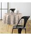 Nappe Toile Cirée Ronde Feuillys 160cm Beige Lin & Blanc-4