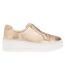 Womens/ladies ethoss leather platform trainers gold Dune London-3