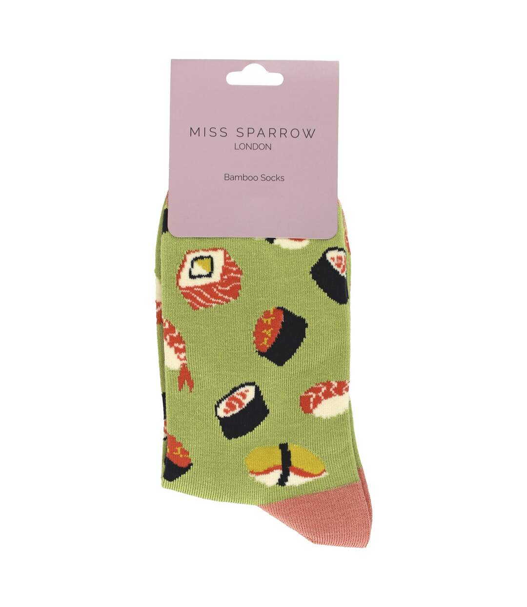 Miss Sparrow - Chaussettes Fantaisie Femme Bambou Motif Sushi Douces Cadeau-2