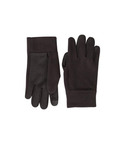 Mens touch screen fleece gloves black Mountain Warehouse