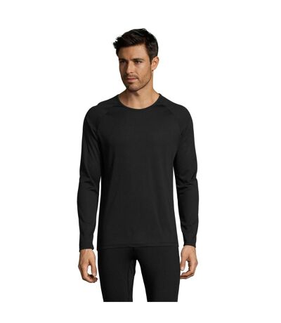 T-shirt À Manches Longues Performance Homme Noir SOLS