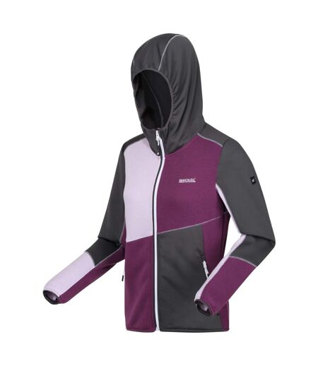 Veste polaire walbury femme gris phoque / violet coucher de soleil / lilas pâle Regatta