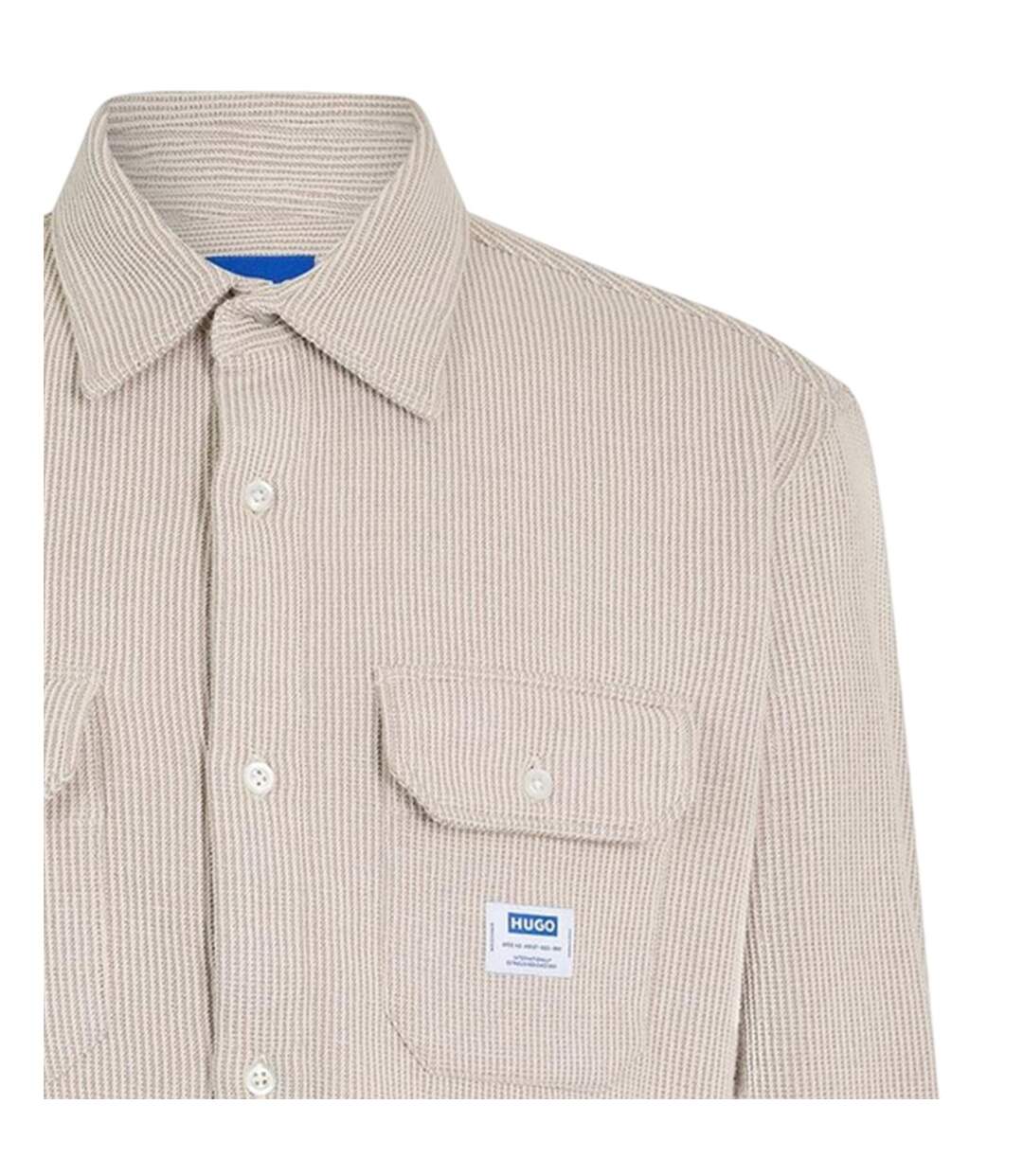Chemise Manches Longues Motif/style Rayure Verticale Ekynone Homme Blanc Hugo-4