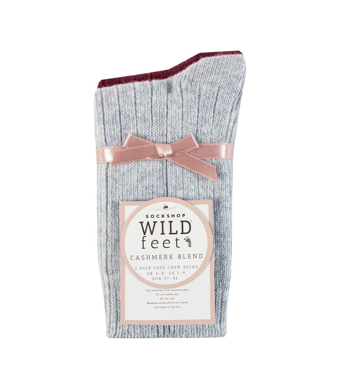 2 Pack Ladies Cashmere Wool Bed Socks for Sleep-2