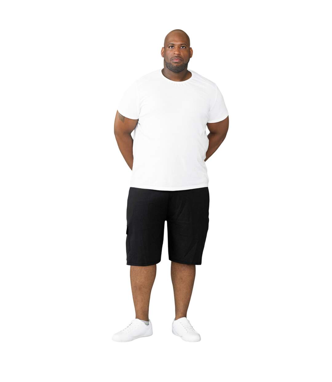 Duke Mens D555 John Kingsize Lightweight Cotton Cargo Shorts (Black) - UTDC146-3
