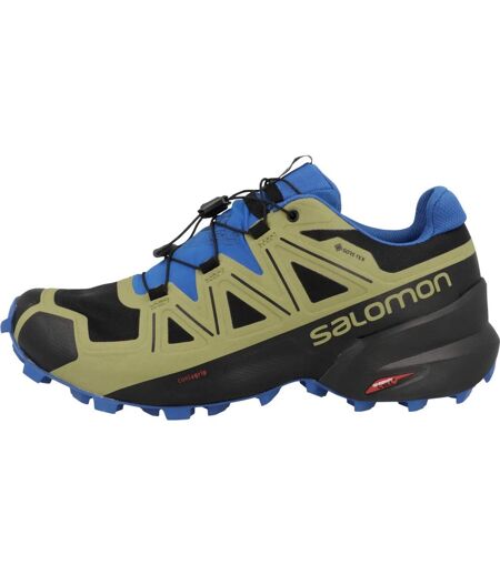 Chaussures Course À Pied Speedcross Gtx Homme Bleu Vert Salmon