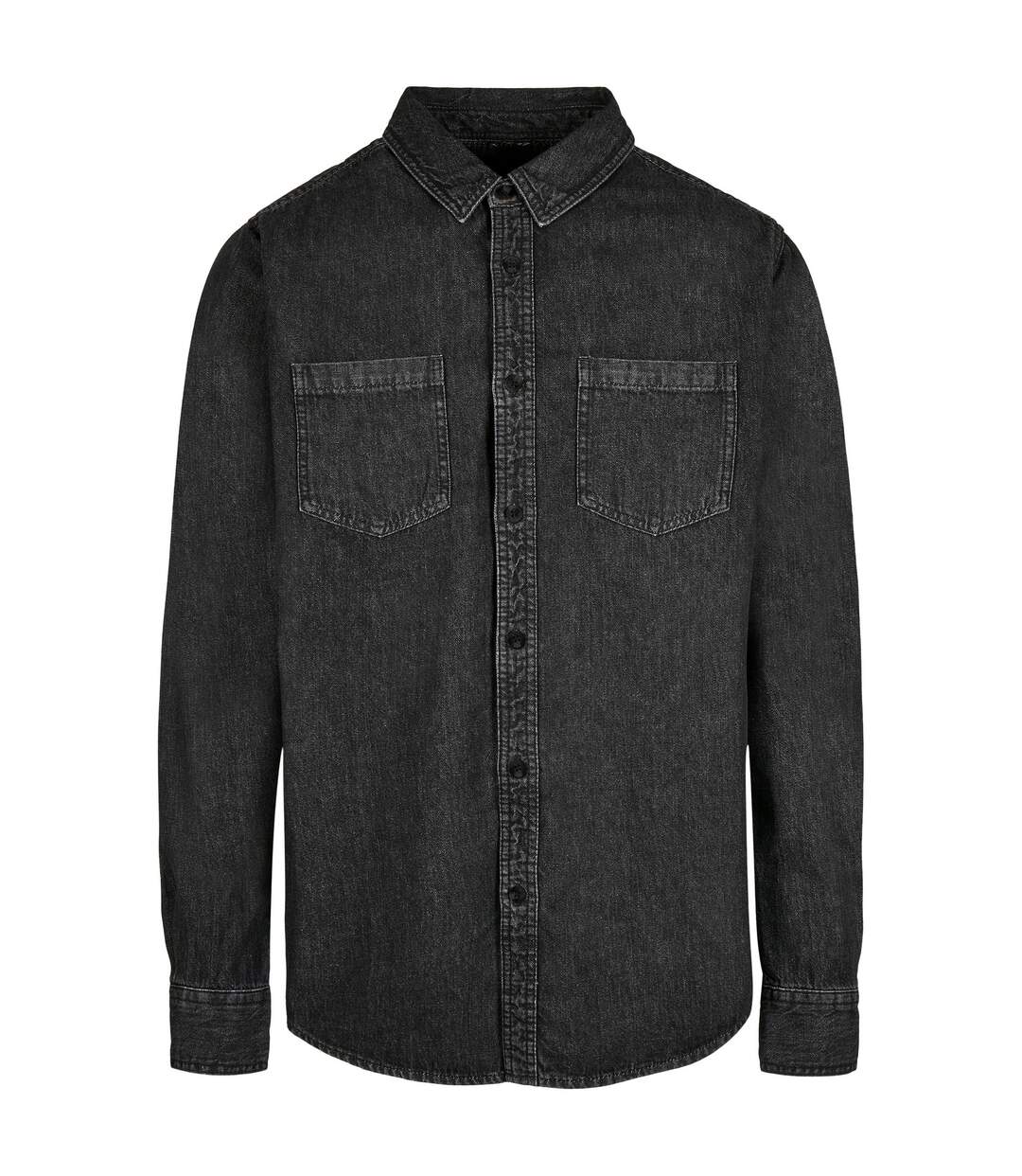 Unisex Adult Denim Shirt Black Washed Build Your Brand-1