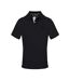 Mens Embroidered Logo Polo Shirt Black Aquascutum-1