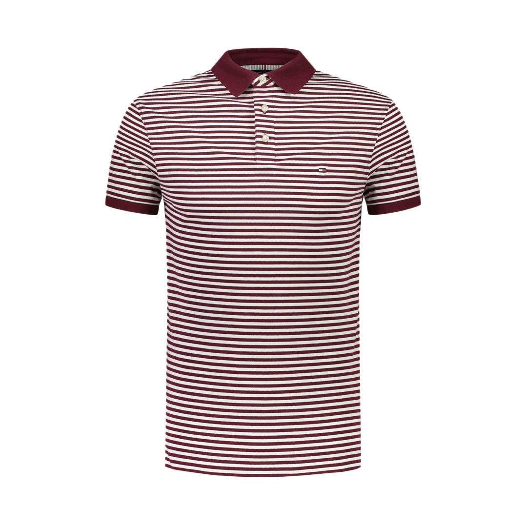 Polo Blanc/Bordeaux Homme Tommy Hilfiger 1985 - L-1