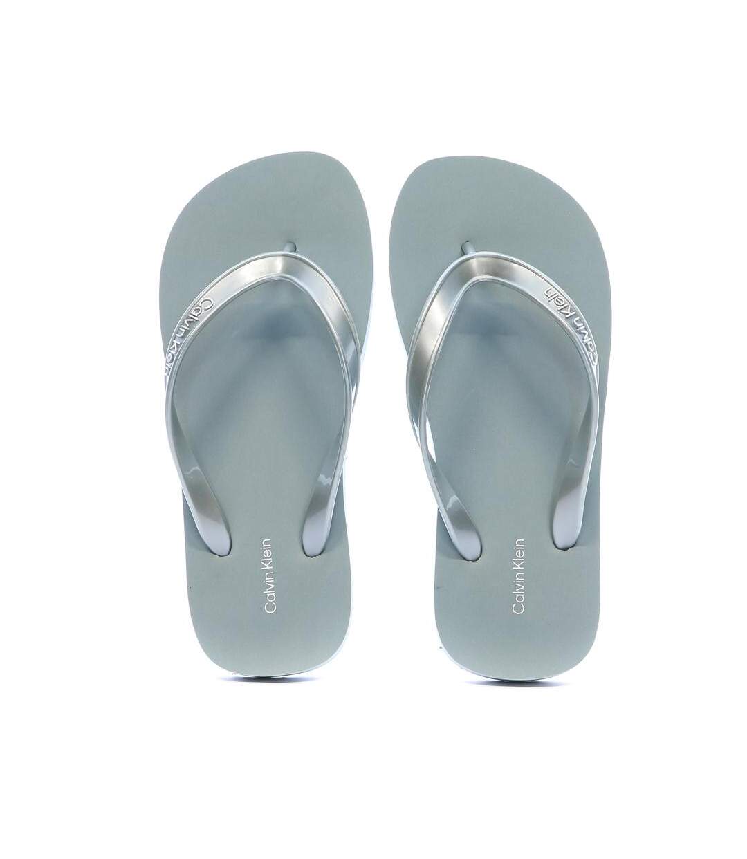 Tongs bleu femme calvin klein jeans flip flop tpu metall-2