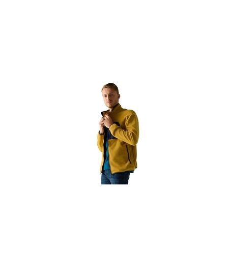 Mens Frankie Full Zip Fleece Jacket Wood Brown Navy Regatta