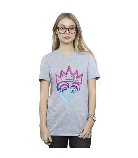 Disney - T-shirt DESCENDANTS PINK CROWN - Femme (Gris chiné) - UTBI20125