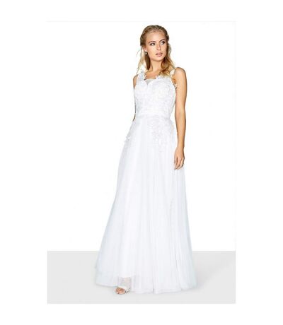 Little Mistress Womens/Ladies A-Line Applique Bridal Dress (Ivory) - UTLM1183