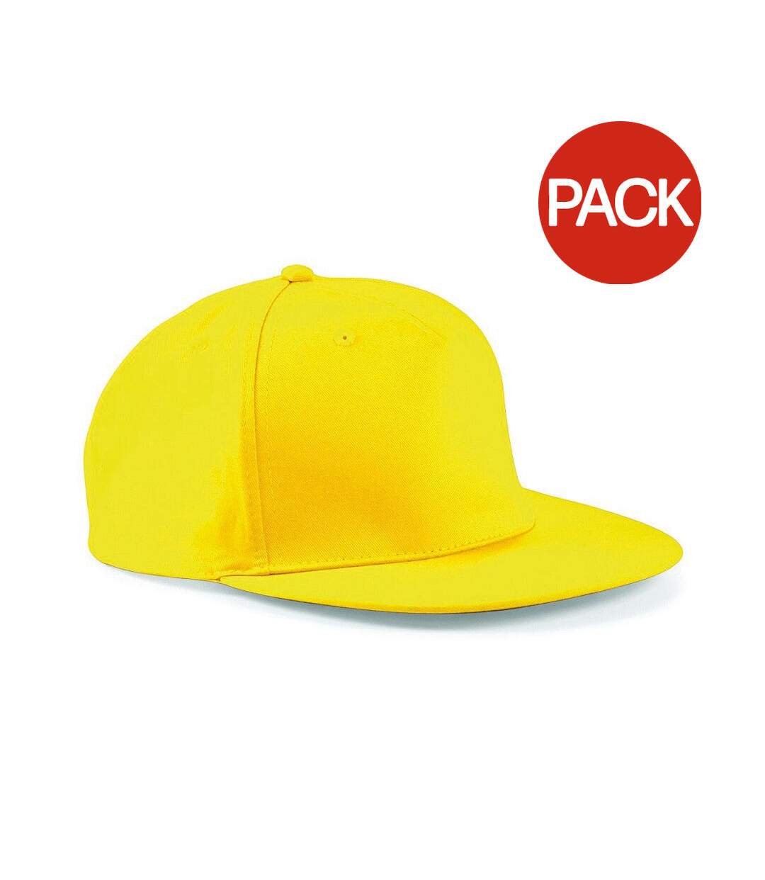 Lot de 2  casquettes rétro adulte jaune Beechfield-1