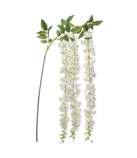 Fleur Artificielle 3 Glycines 130cm Blanc