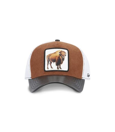 Casquette trucker avec filet souple en coton avec patch Bison Hatfield