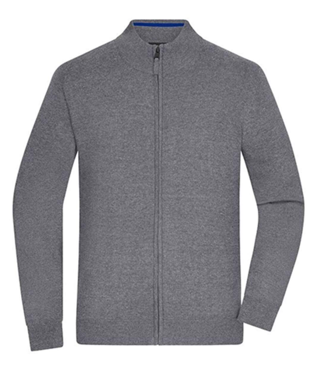 Gilet zippé - Homme - JN1326 - gris chiné-1