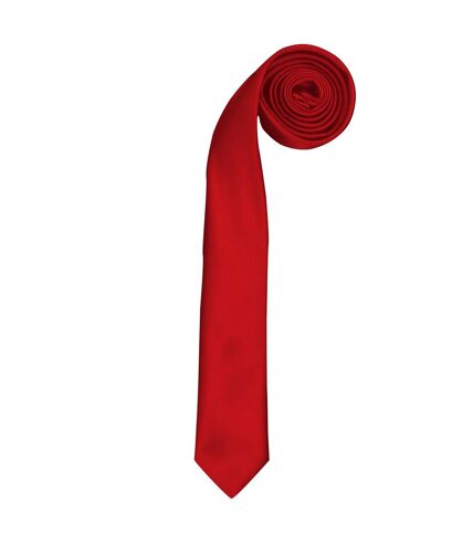 Premier Tie - Mens Slim Retro Work Tie (Black) (One Size)