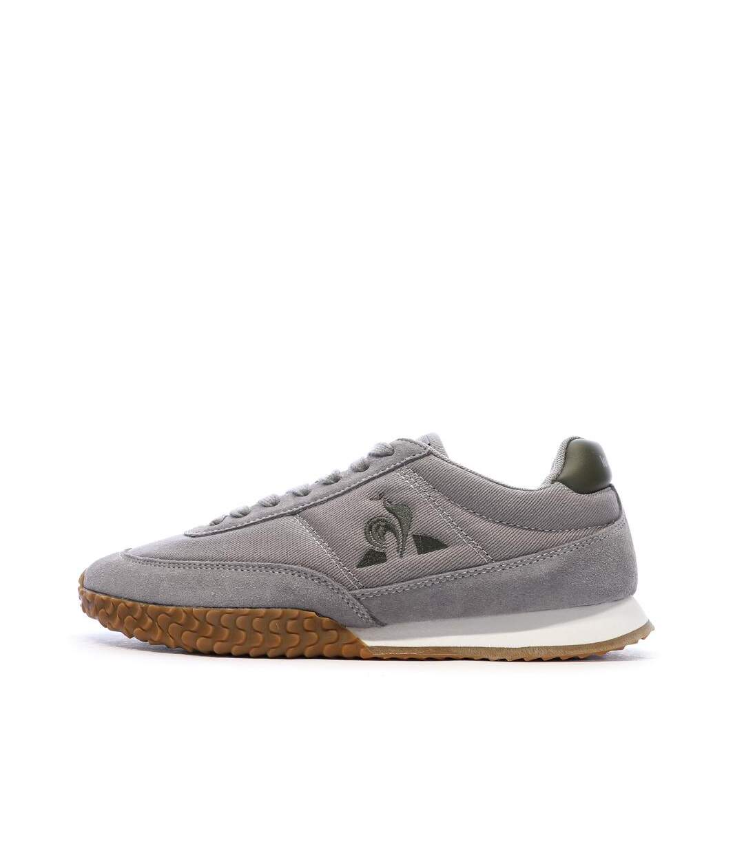 Baskets grises/kaki homme le coq sportif veloce-1