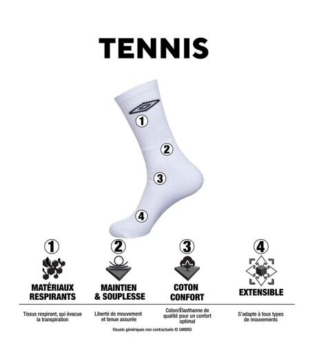 Lot de 6 paires de tennis homme F9581 Blanc Fila