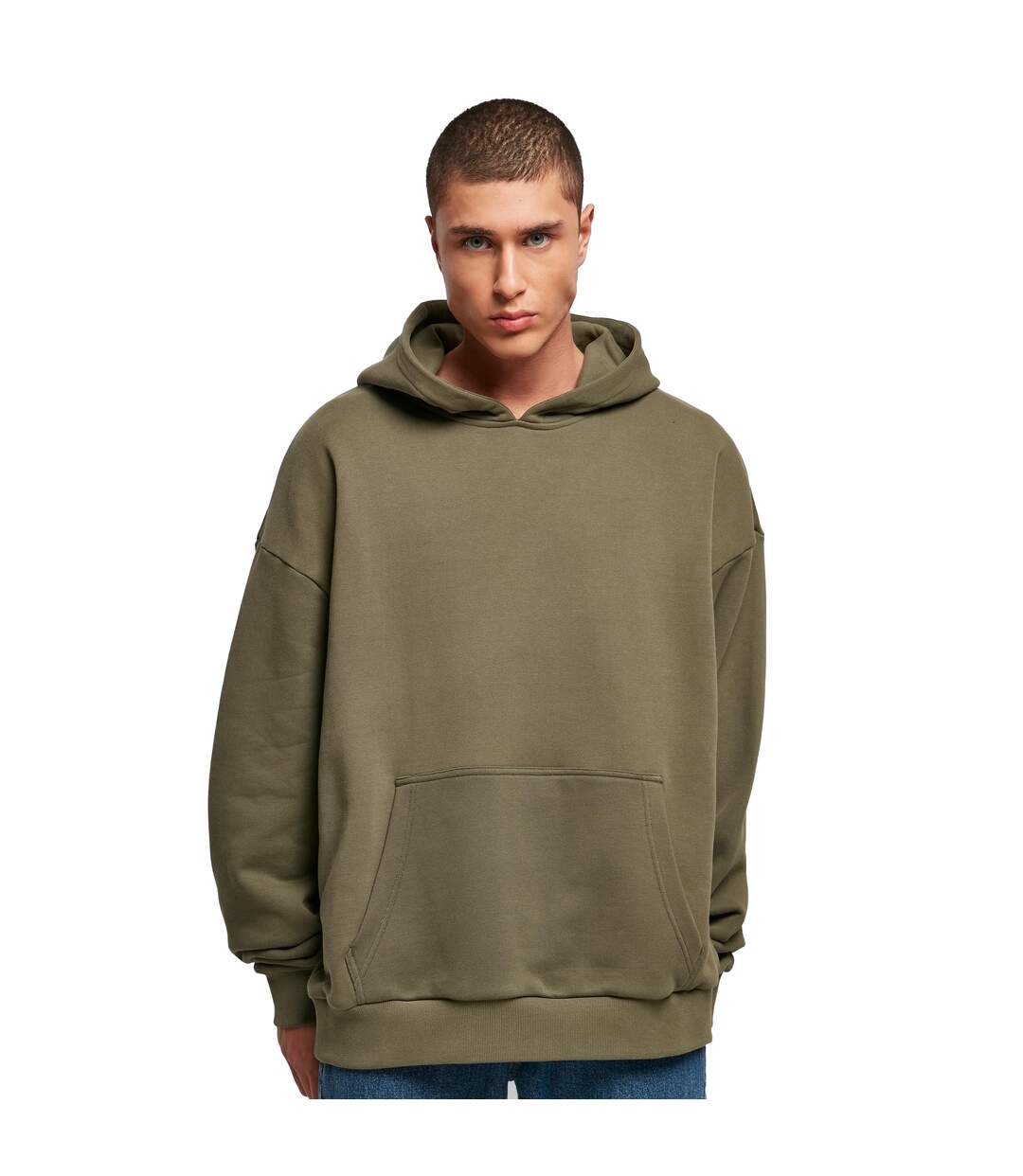 Sweat à capuche homme vert sombre Build Your Brand-4