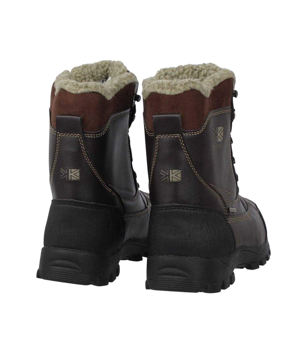 Mens Logo Mid Calf Snow Boots Brown Karrimor-2