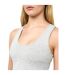 Womens/ladies mazey cropped vest top grey marl Juice