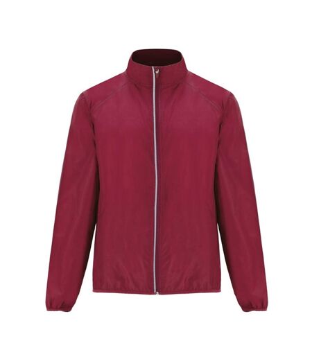 Mens Glasgow Packaway Windbreaker Burgundy Roly