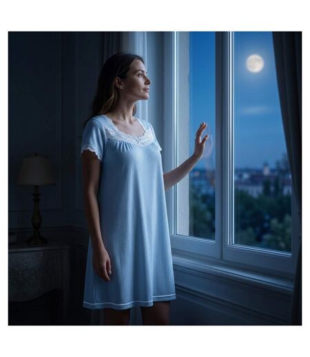 OZABI Chemise de Nuit Femme Dentelle Ultra Léger