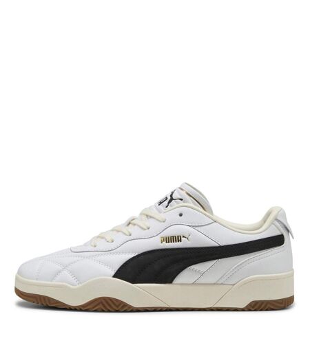 Mens Tifosi Lux Quilted Leather Trainers  White Puma