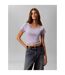 Womens/ladies Ribbed Woven Crop Top Cosmic Sky Calvin Klein-2