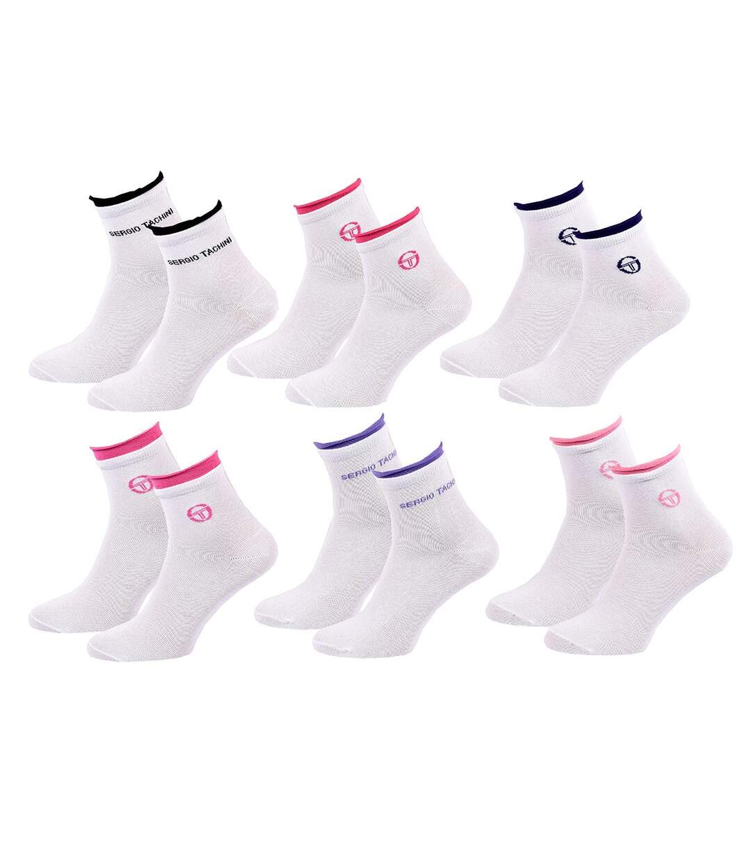 Chaussettes Femme QUARTER SERGIO TACCHINI Lot de 12 Pack de 12 Paires 5906-5