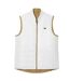 Womens/ladies Quilted Reversible Golf Gilet Beige Lacoste-4