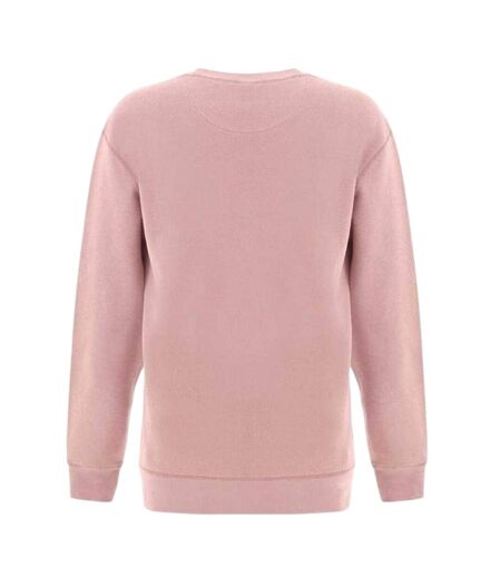 Mens Crew Neck Regular Sweater Top Pastel Pink Firetrap