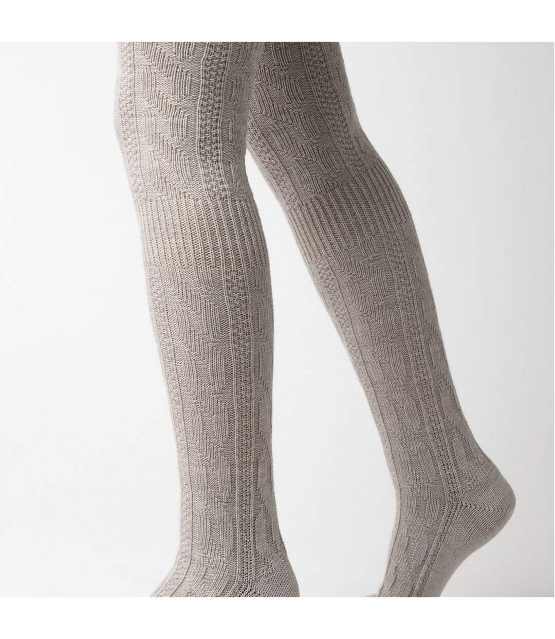 1 Pack Ladies Over The Knee Wool Socks-3