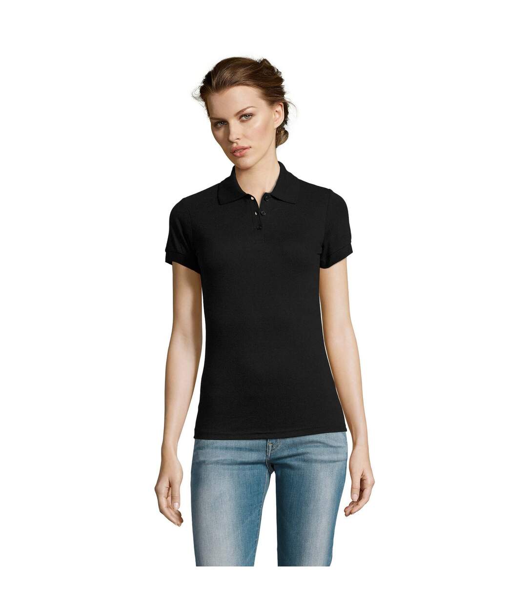 Polo manches courtes prime femme noir SOLS