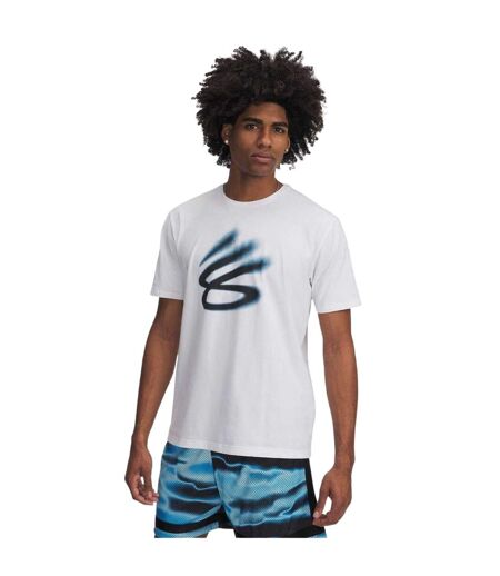 T-shirt Curry Playable Homme Blanc Noir Under Armour