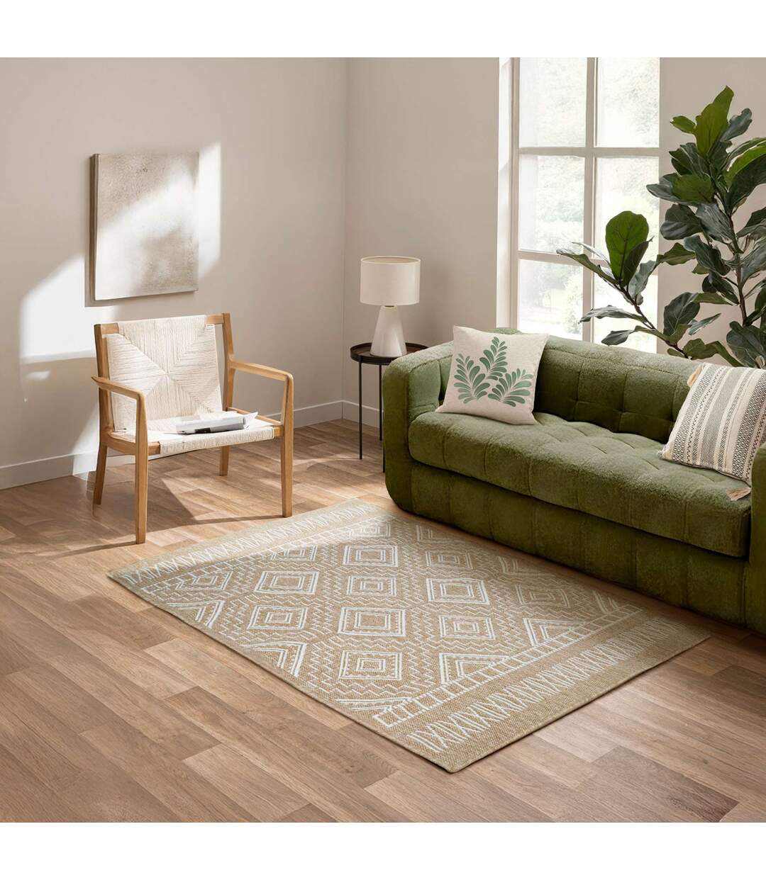 Tapis Tissé Plat Yucatan 120x170cm Naturel-4